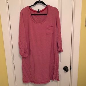 Warm striped nightgown
